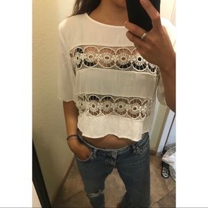 Hollister white blouse size S